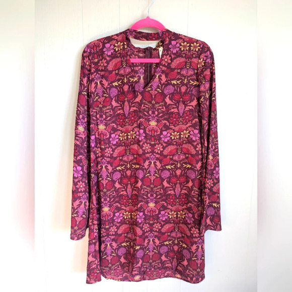 Roper Swing Dress Plum size Small Peasant Boho Festival Hippie Western - Picture 7 of 7